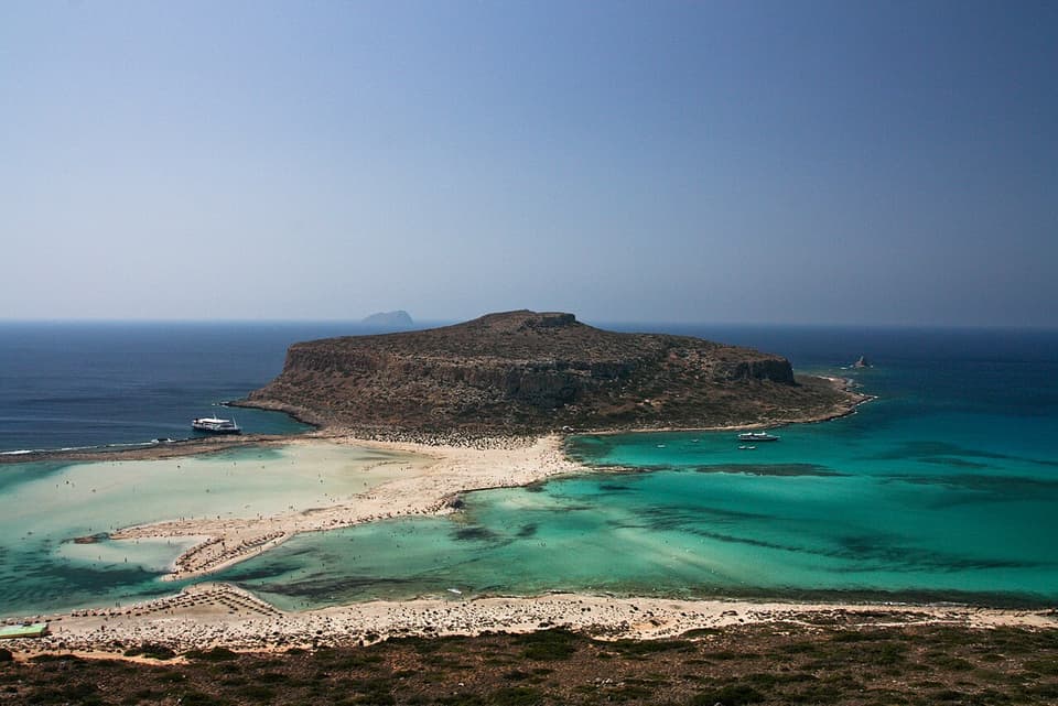 Lagon de Balos en Crète, eau turquoise